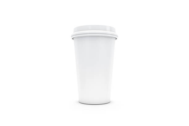 istock 3D Rendering of Paper Thermo Glass Template on White 1210089388