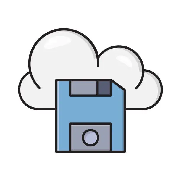 Vector illustration of diskette