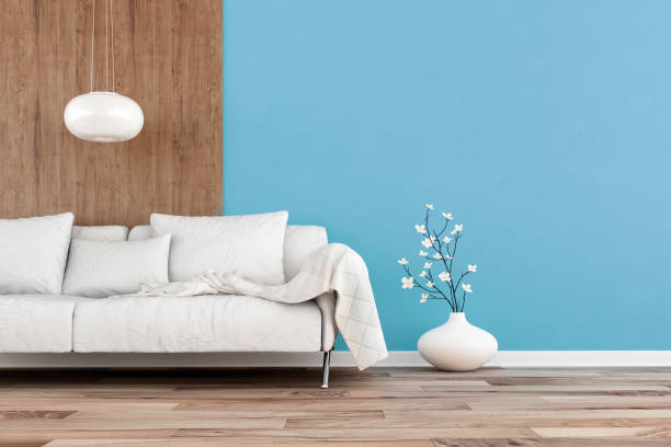 istock Elegant living room with sofa - hardwood background 1210090241