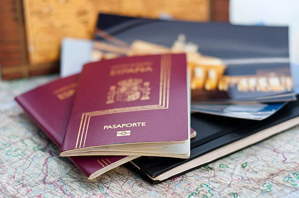 Passaporte Espanhol - fotografia de stock