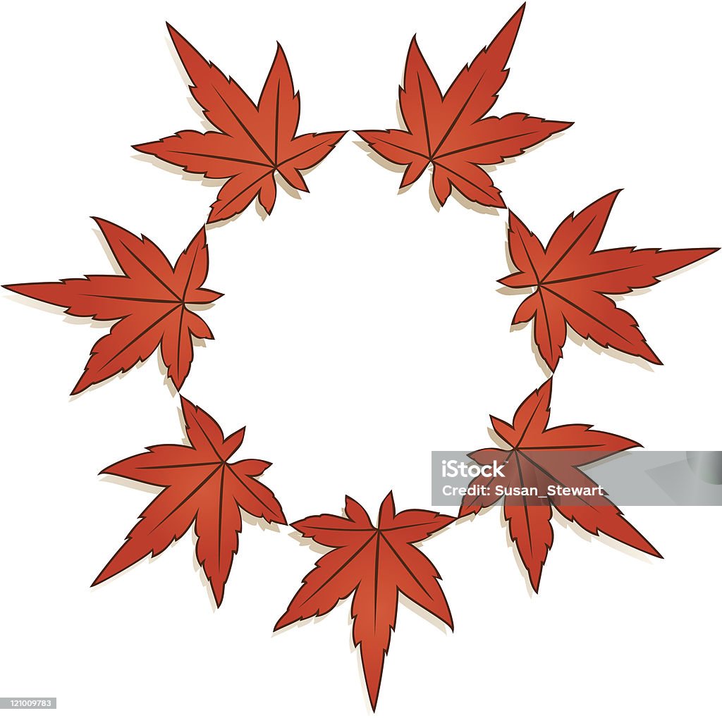 Кленовые листья осени цвета - Векторная графика Без людей роялти-фри