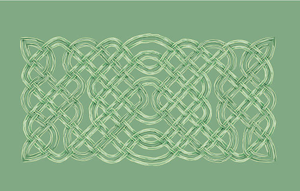 셀틱 knotwork - celtic culture tied knot knotwork celtic knot stock illustrations