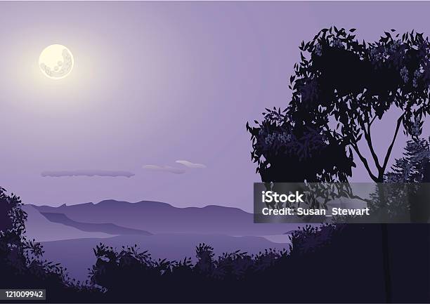 Luna Sopra Il Mondo Perduto - Immagini vettoriali stock e altre immagini di Australia - Australia, Entroterra australiano, Albero
