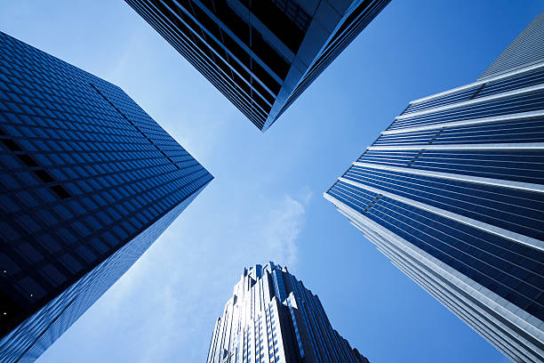 istock Business Blue Buildings with a Sunny Clear Sky 121010298