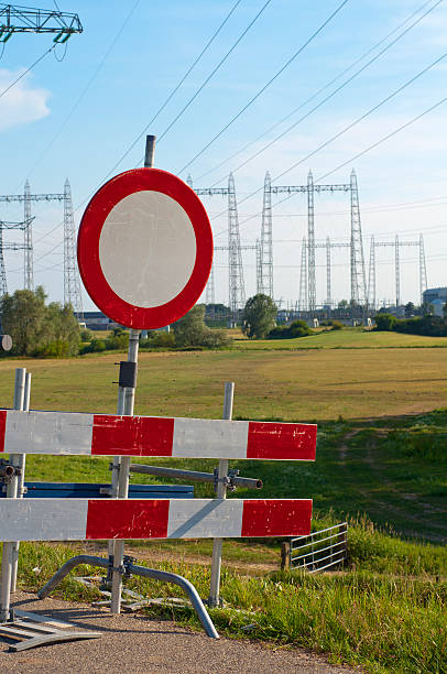 istock Do Not Enter Sign and Road Block 121010463