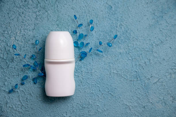 Vertical full length size photo of stick deodorant for woman isolated on white background