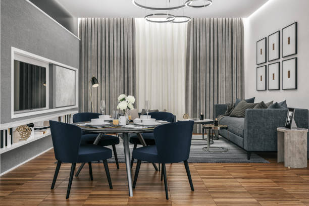 istock Small apartment, living and dining area 1210105628