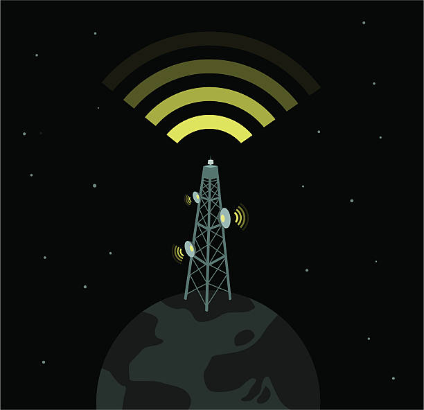 Communications power / World domination vector art illustration