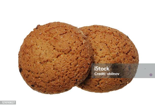 Stack Of Cookies Isolated Stock Photo - Download Image Now - Baked, Brown, Color Image