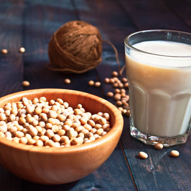 istock Soy milk and beans 1210111711
