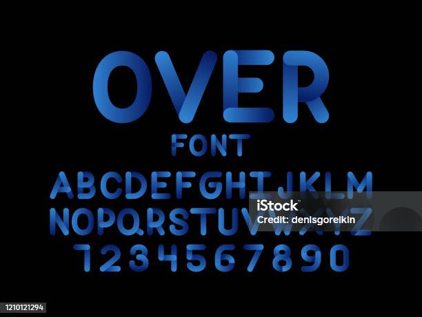 Font Over Sign Over Font Vector Alphabet Stock Illustration - Download Image Now ...