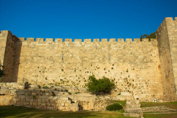израиль иерусалим древнего города укрепления - jerusalem old city israel wall castle стоковые фото и изображения