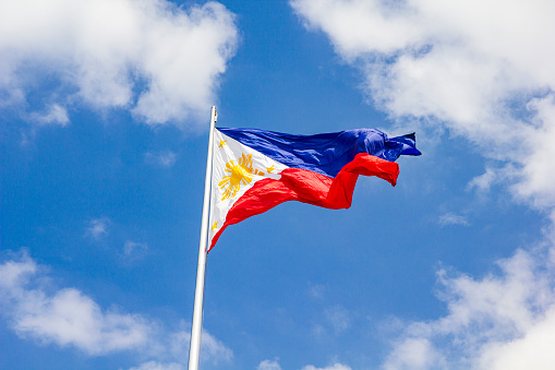 The national flag of the Philippines