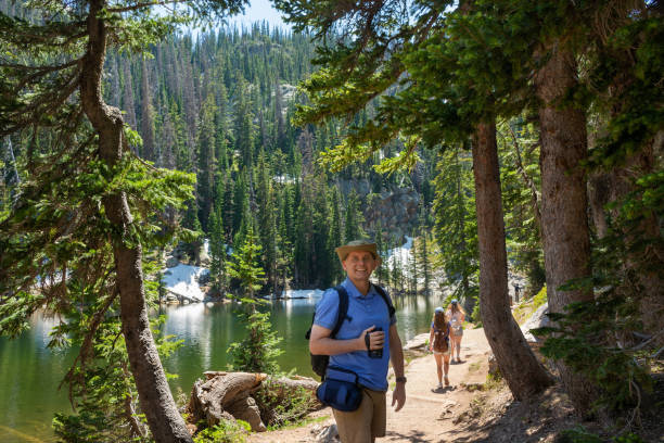 istock Smaling man on hiking trip in Colrado. 1210135886