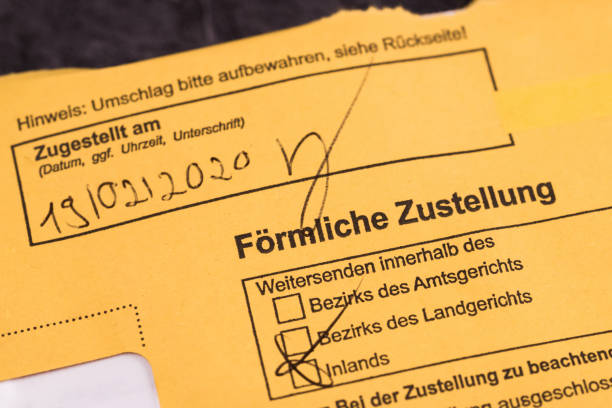 istock Yellow envelope with the text 