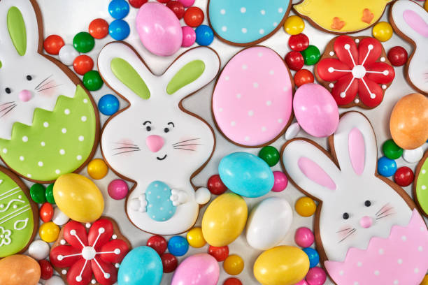 istock Easter ginger cookies and peanut candies. 1210142889