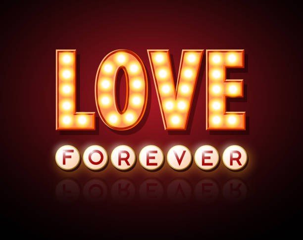 istock Neon sign Love. Happy Valentine`s day typography background. 1210144183