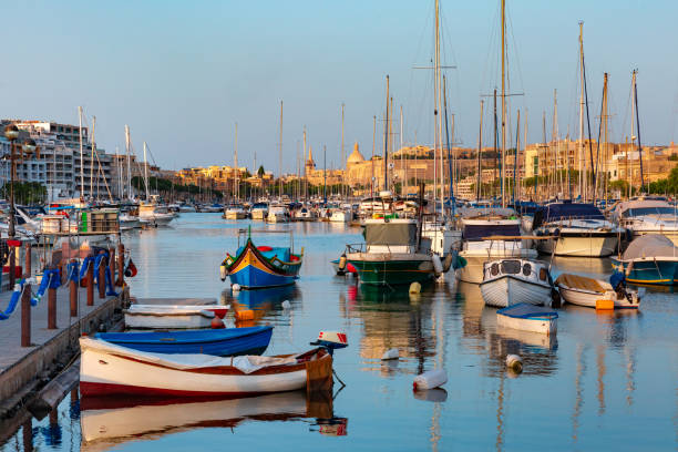 istock Valletta Skyline from Sliema at sunset, Malta 1210144993