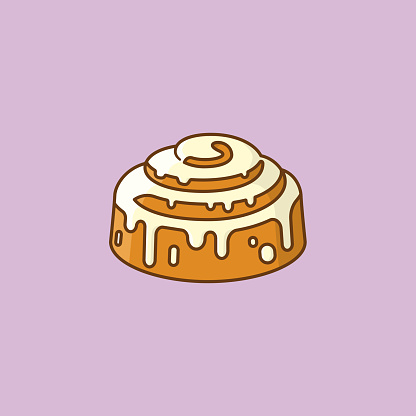 Sticky Bun Vector Illustration Stock Illustration - Download Image Now Sticky Bun Vector Illustration Stock Illustration - Download Image Now