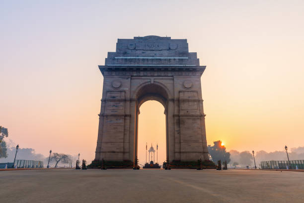 istock Sunrise in Dehli, view on India Gate 1210150830
