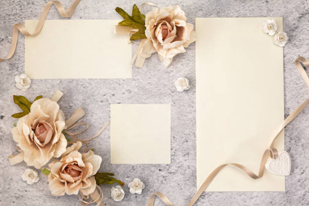 istock Blank greeting cards for wedding day. 1210157073