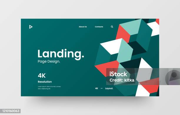 Horizontal Page Layout Example Creative Horizontal Website Screen Part For Responsive Web Design ...