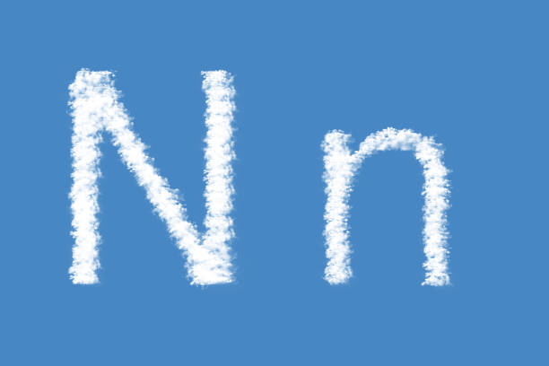 istock Letter N from real clouds shapes. Cloud alphabet. 1210162004