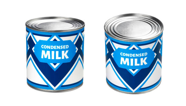 istock Condensed milk can isolated on white background 1210171089