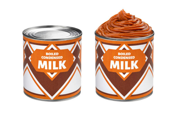 istock Boiled condensed milk can isolated on white background 1210171110