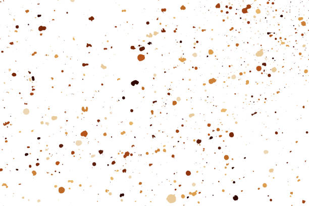 흰색 배경에 고립 된 커피 색상 곡물 질감. - crumb stock illustrations