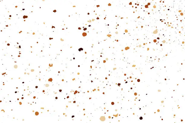 Vector illustration of Coffee Color Grain Texture Isolated on White Background.