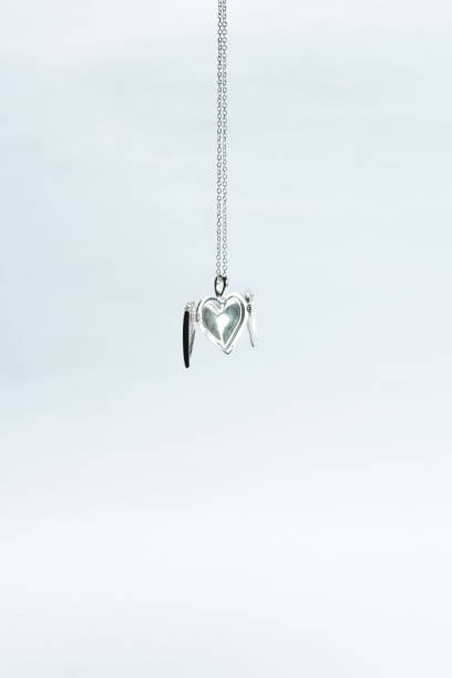 istock Pendant on silver chain isolated on white background 1210180615