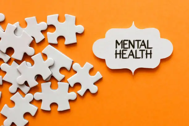 Photo of Mental Health Text On Orange Background