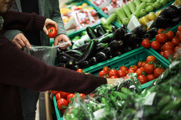 istock Shopping Salad ingredients and Tomato Pepper Cucumber 1210182135