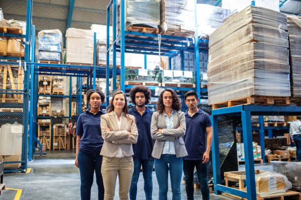 istock Portrait of a distribution warehouse team 1210182400