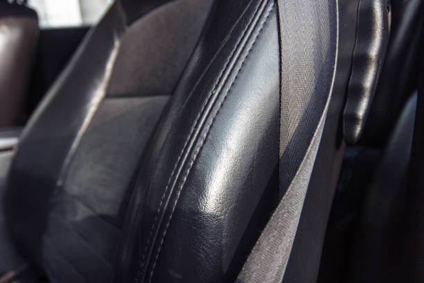 istock leather seats interior luxury car. 1210183642