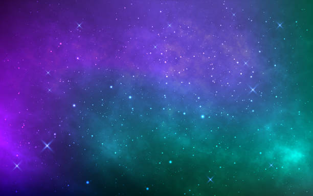 Space background with stardust and shining stars. Colorful cosmos with realistic galaxy and nebula. Starry wallpaper. Bright milky way. Vector illustration Space background with stardust and shining stars. Colorful cosmos with realistic galaxy and nebula. Starry wallpaper. Bright milky way. Vector illustration. space milky way star night stock illustrations