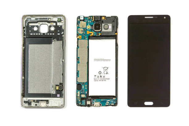 istock Disassembled smartphone on white background, Repair Service, isolated. 1210189956