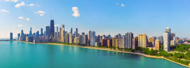 istock Aerial view of Chicago skyline IL 1210200257