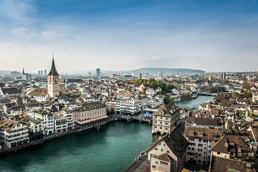 Zurich Panorama In Switzerland