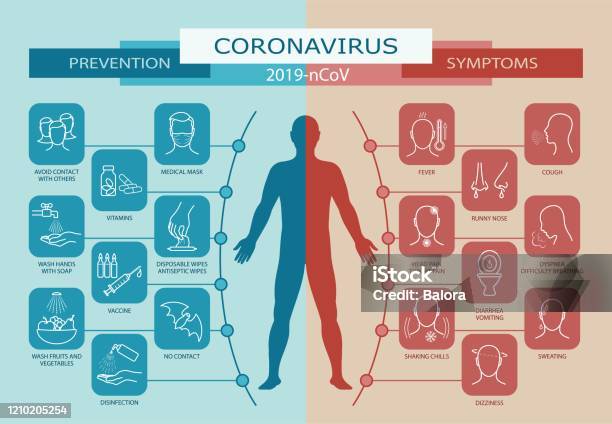 코로나 바이러스 예방 및 증상 증상에 대한 스톡 벡터 아트 및 기타 이미지 - 증상, COVID-19, 포스터