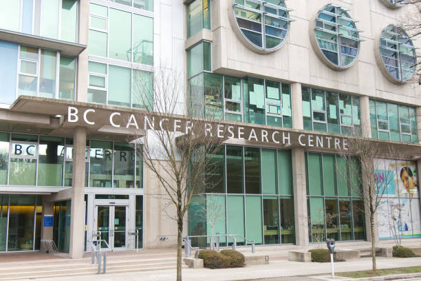 View of entrance building BC Cancer Research Centre on 675 West 10th Avenue stock photo