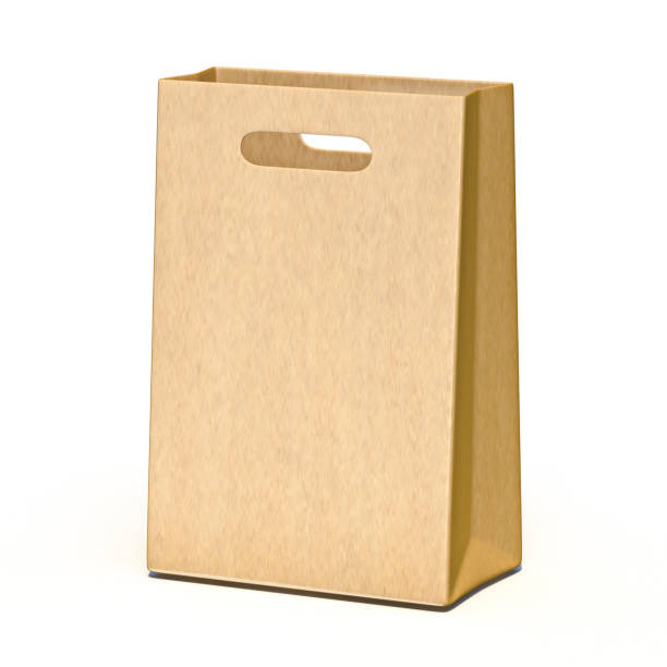 istock Brown paper carry bag 3D 1210207803