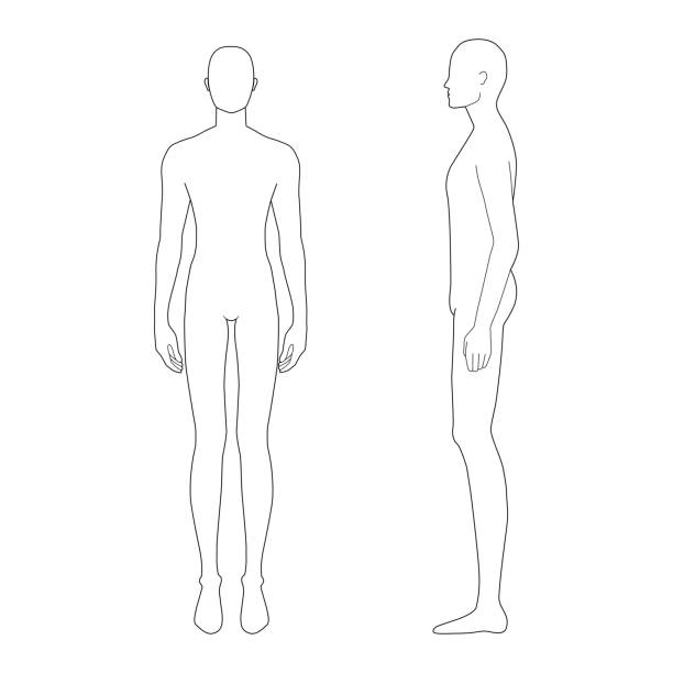 istock Fashion template of standing men 1210229678