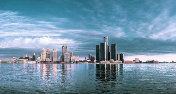 istock Detroit, Michigan - Panorama at Sunrise 1210231869