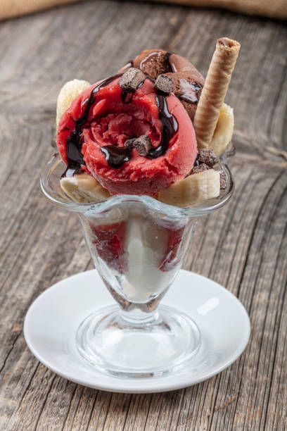istock Scoops of ice cream - assorted flavors. 1210236221