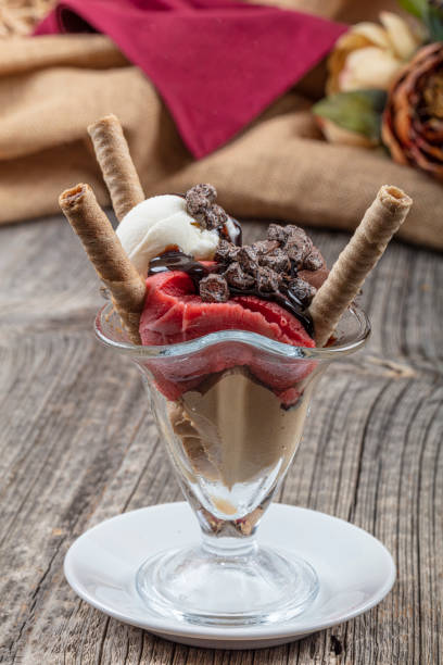 istock Scoops of ice cream - assorted flavors. 1210238926