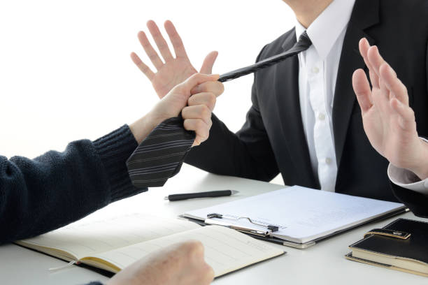 istock Complainer and business man in meeting 1210239418