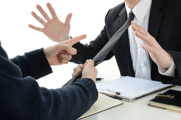 istock Complainer and business man in meeting 1210239441