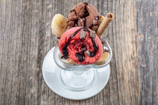 istock Scoops of ice cream - assorted flavors. 1210241320